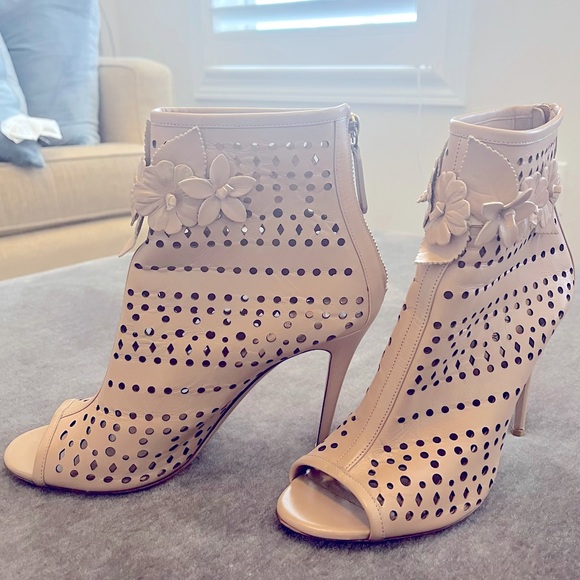 Valentino Peep Toe Stiletto Ankle Boots - Picture 3 of 11